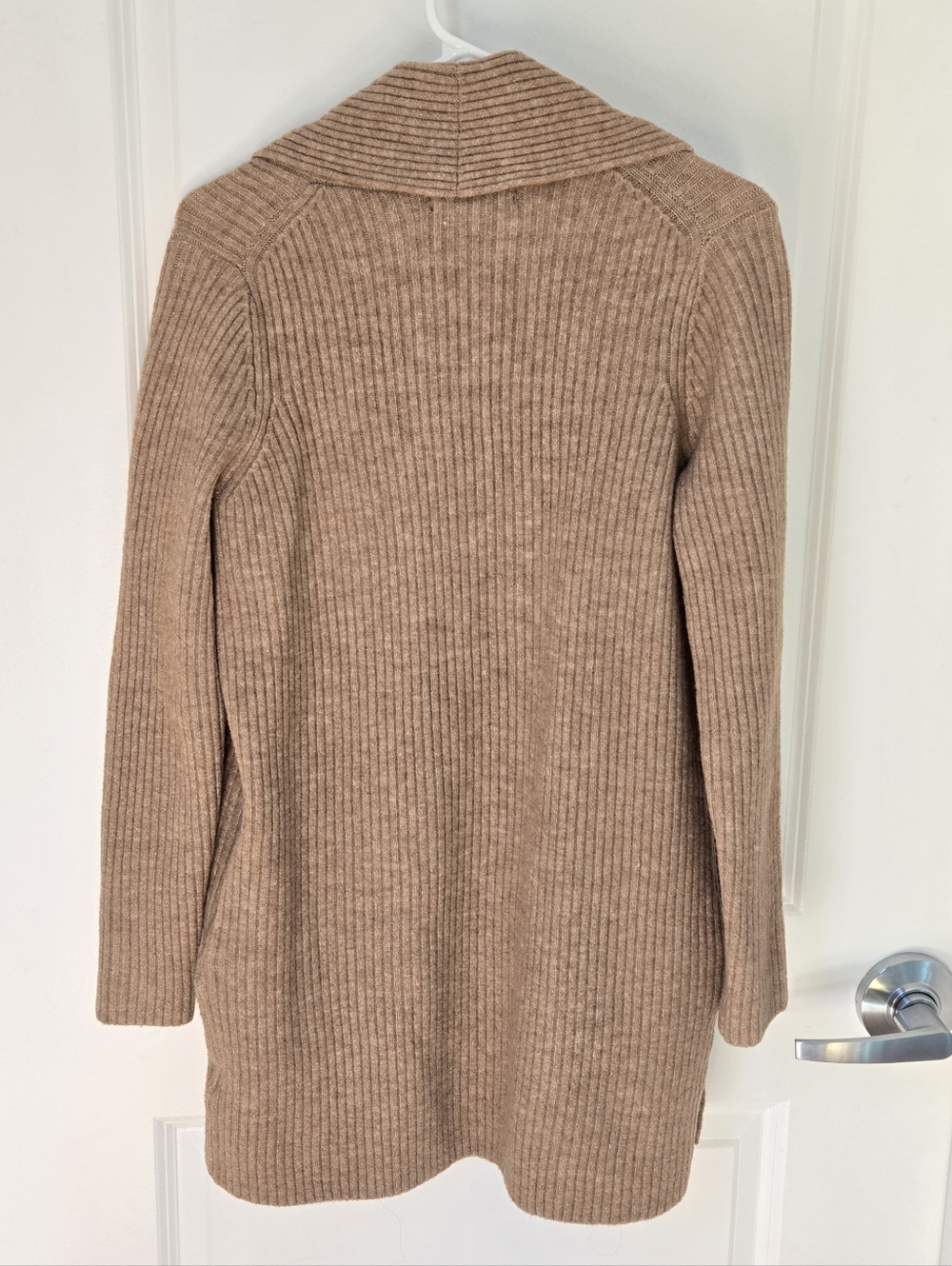 Banana Republic Tan Open-Front Ribbed Cardigan Sz S - Picture 2 of 13